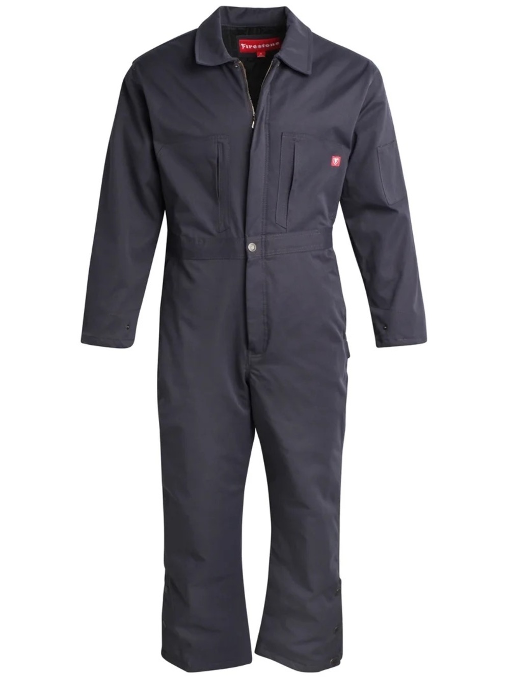 Firestone Men’s Quilted Coveralls Water-Resistant Twill Work Jumpsuit Size M